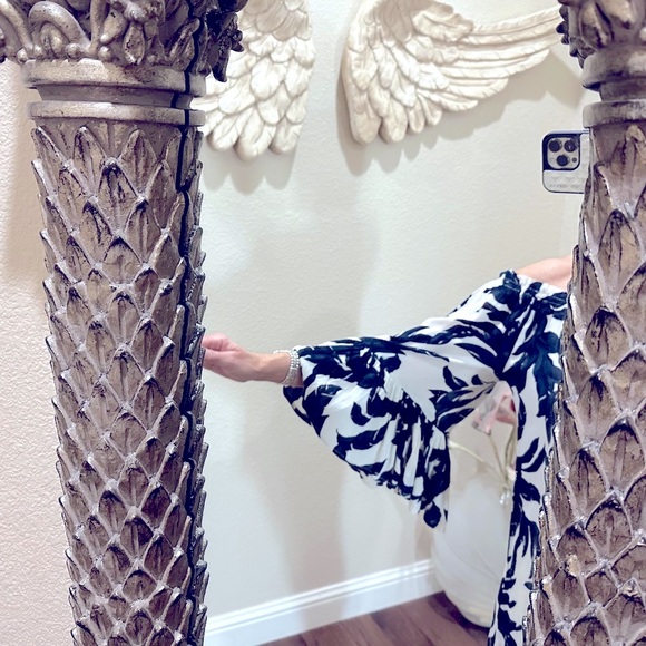 RB Couture Navy and Off White Off Shoulder Top - Picture 4 of 13